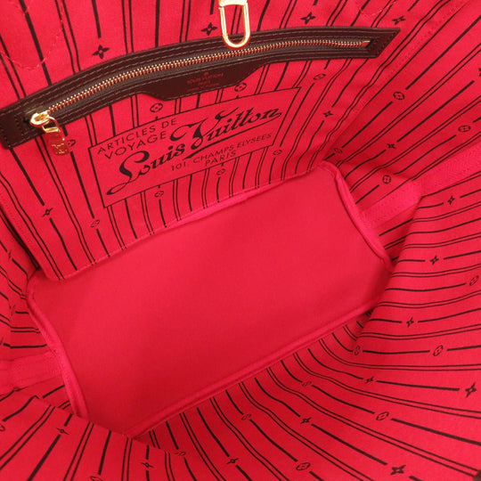 LOUIS VUITTON Tote Bag N51105 Damier canvas Brown Damier Neverfull MM Women Used Authentic