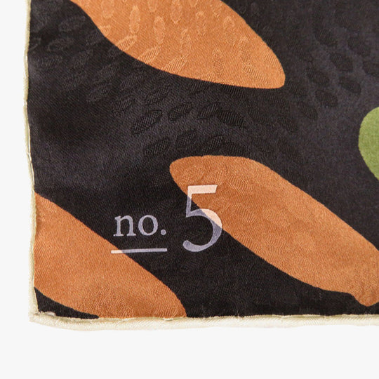 GOYARD scarf silk black No.5 Women Used Authentic