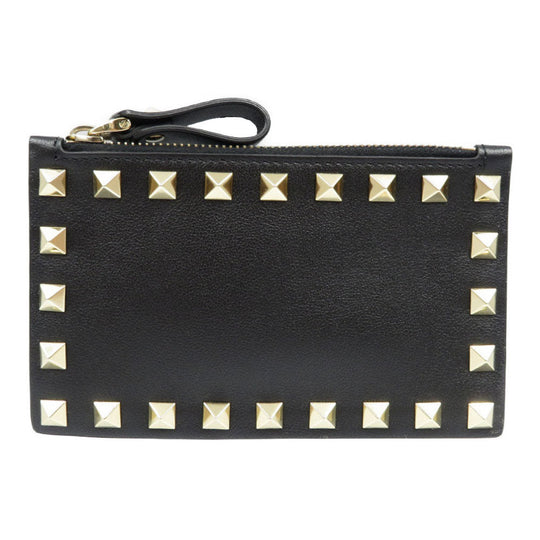 VALENTINO Coin case ZW2P0548BOL Calfskin black Women Used Authentic