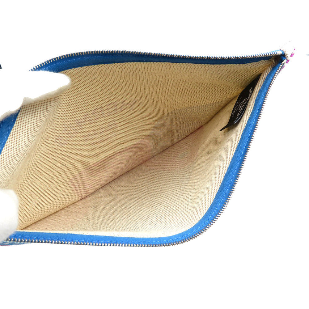 HERMES Pouch cotton beige Poisson Natte Women(Unisex) Used Authentic