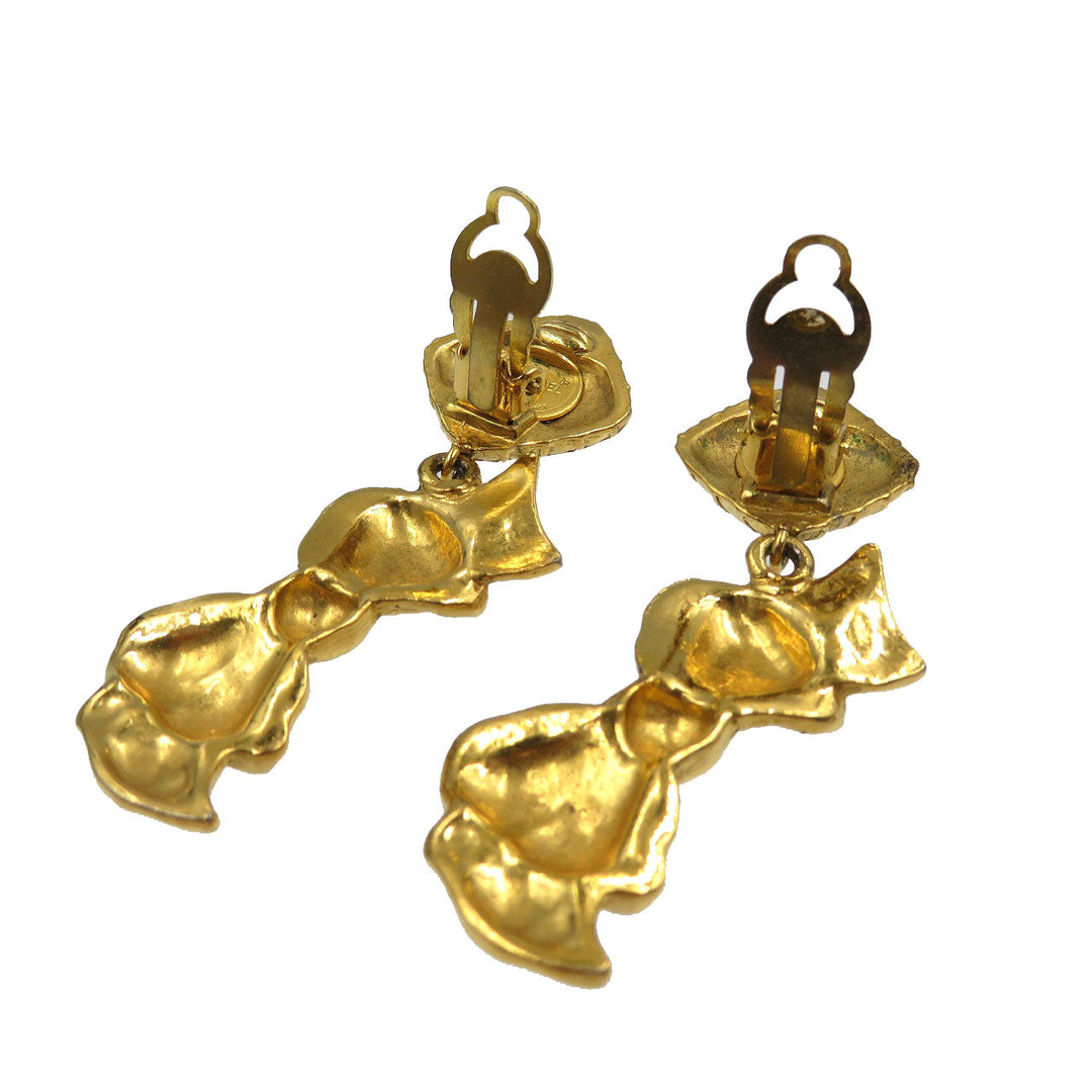 CHANEL Earring metal gold Women Used Authentic