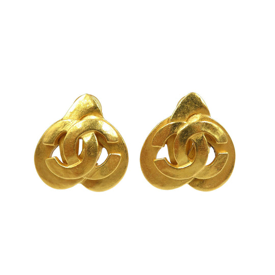 CHANEL Earring metal gold Women Used Authentic