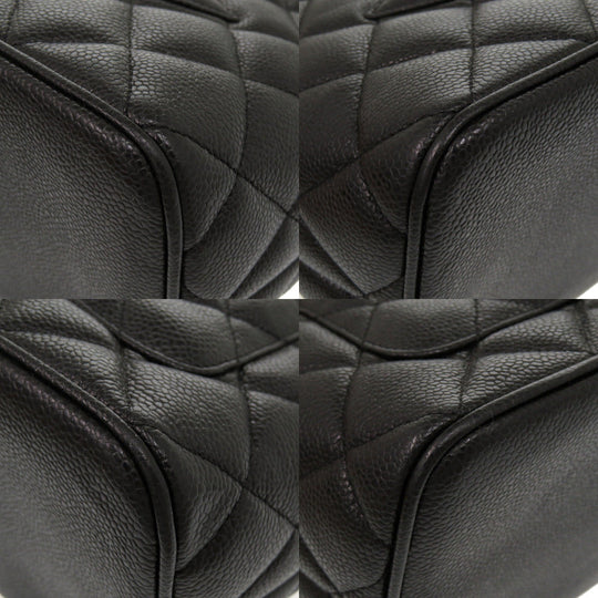 CHANEL Tote Bag Caviar skin black Replica Tote Women Used Authentic