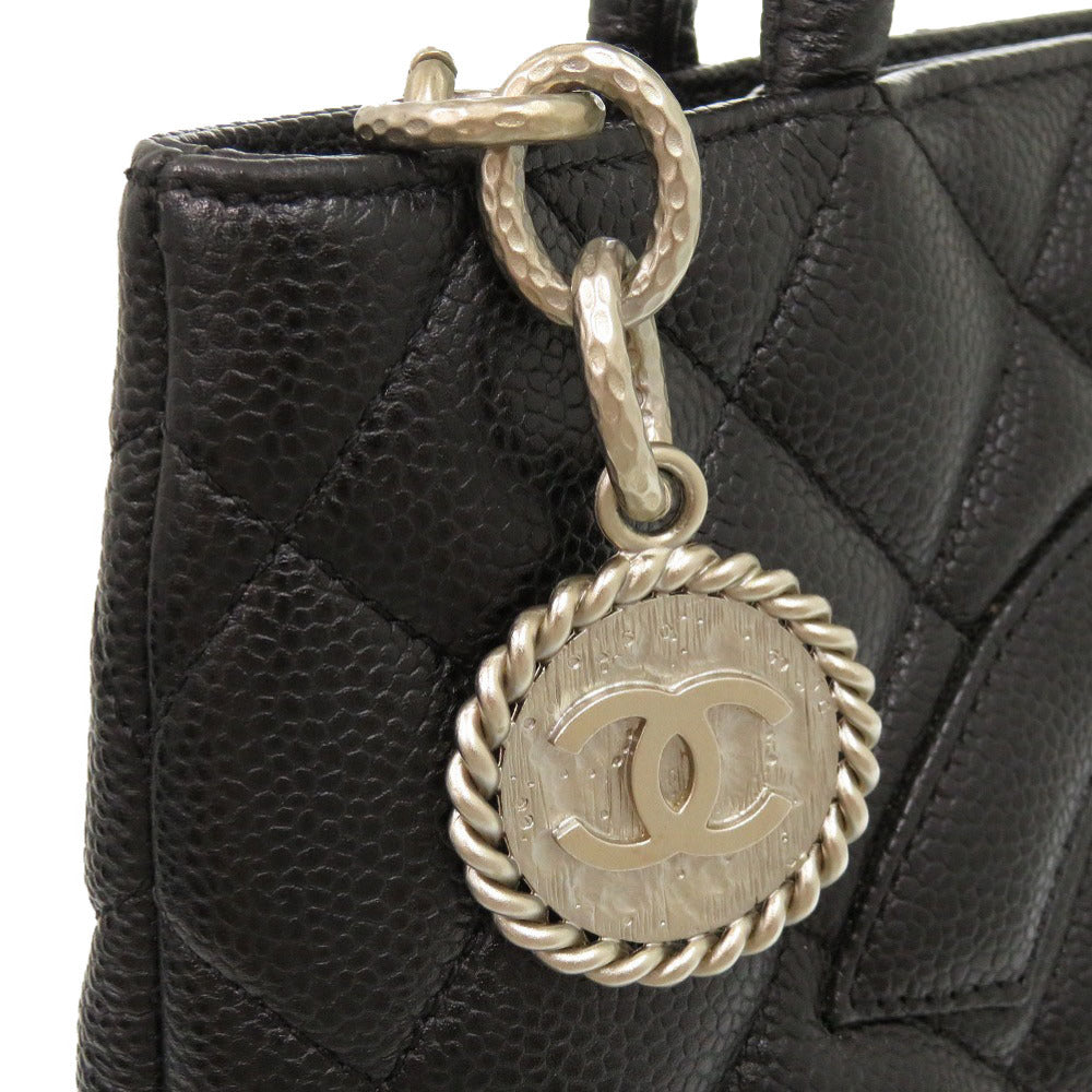 CHANEL Tote Bag Caviar skin black Replica Tote Women Used Authentic