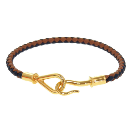 HERMES bracelet leather Brown Jumbo bless Women Used Authentic