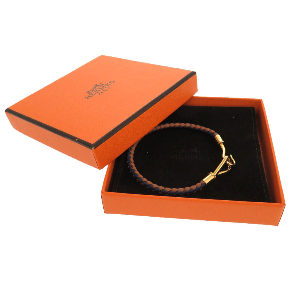 HERMES bracelet leather Brown Jumbo bless Women Used Authentic