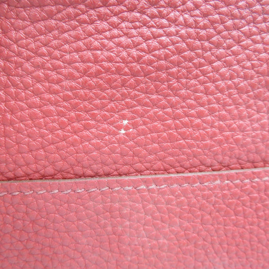 HERMES Long Wallet Purse Togo Red Dogon Duo GM Women Used Authentic