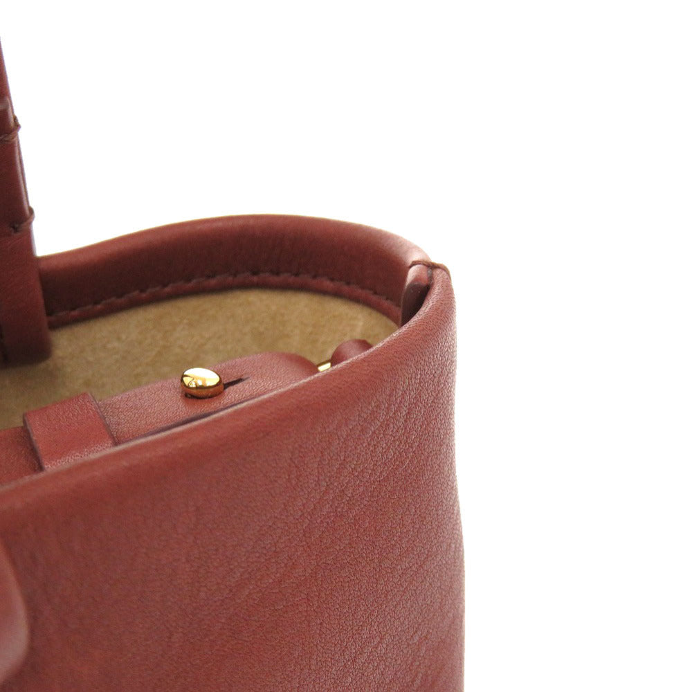 THE ROW Handbag W1199 leather Brown Park Tote Small Women Used Authentic
