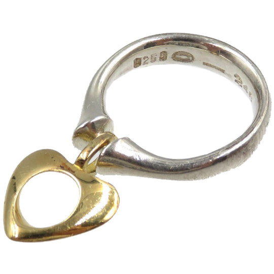 Georg Jensen Ring Silver925, K18 Gold Silver Women Used Authentic