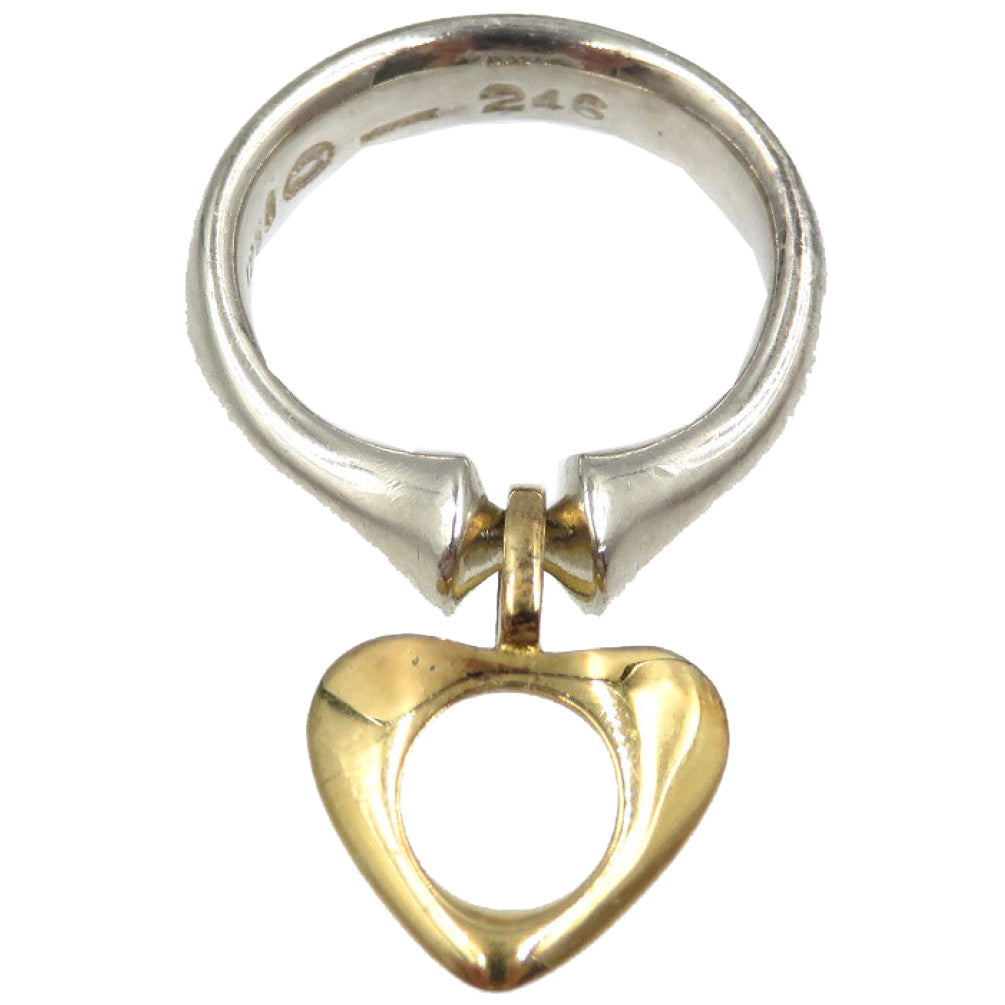 Georg Jensen Ring Silver925, K18 Gold Silver Women Used Authentic