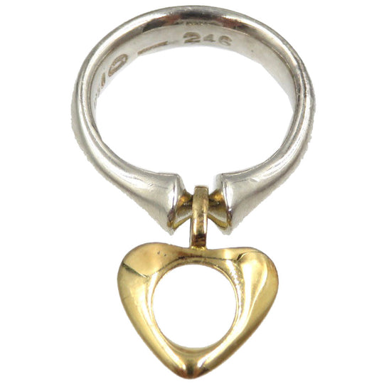 Georg Jensen Ring Silver925, K18 Gold Silver Women Used Authentic