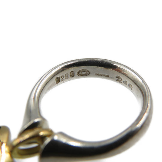 Georg Jensen Ring Silver925, K18 Gold Silver Women Used Authentic