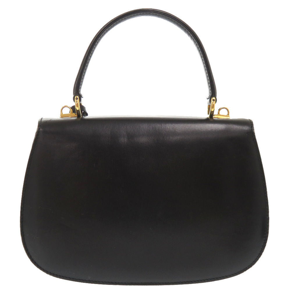 GUCCI Handbag 000 46 0210 leather black Lady Rock Vintage Women Used Authentic