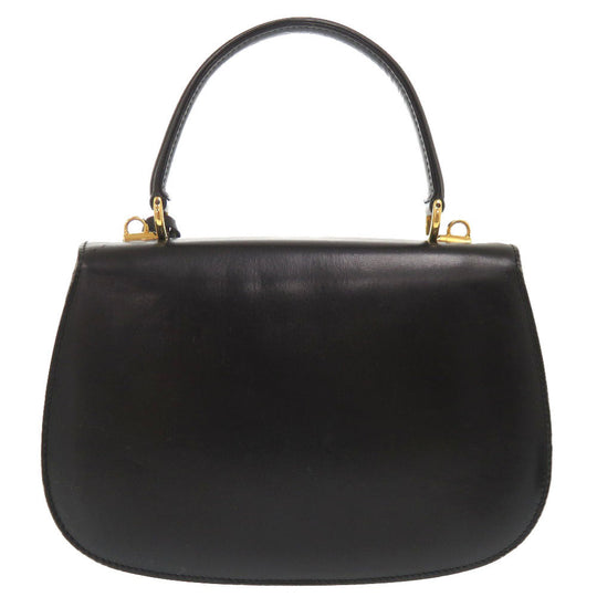 GUCCI Handbag 000 46 0210 leather black Lady Rock Vintage Women Used Authentic