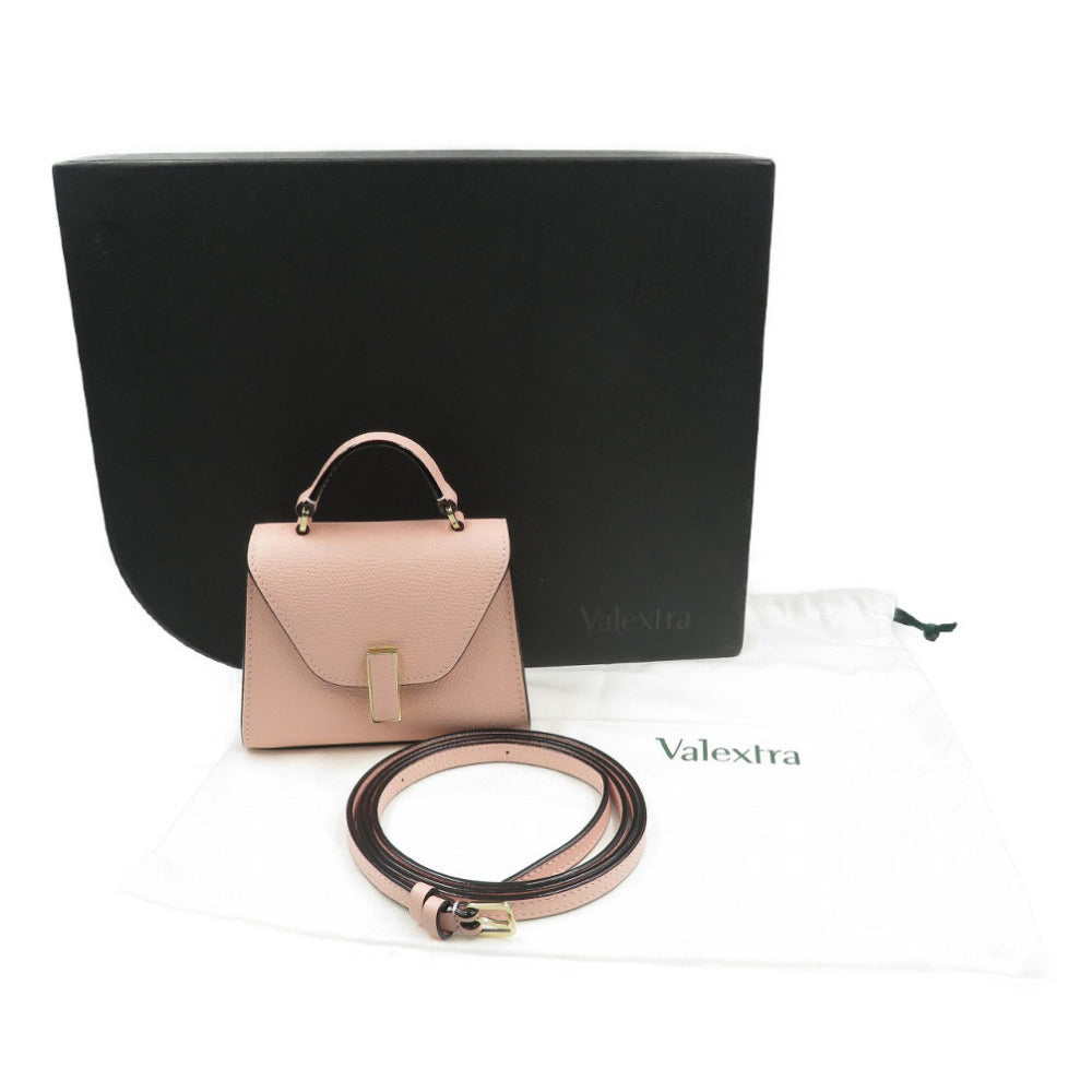 Valextra Shoulder Bag SGES0061028LOCPL99 Calfskin , Calfskin pink Iside Belt Women Secondhand Authentic