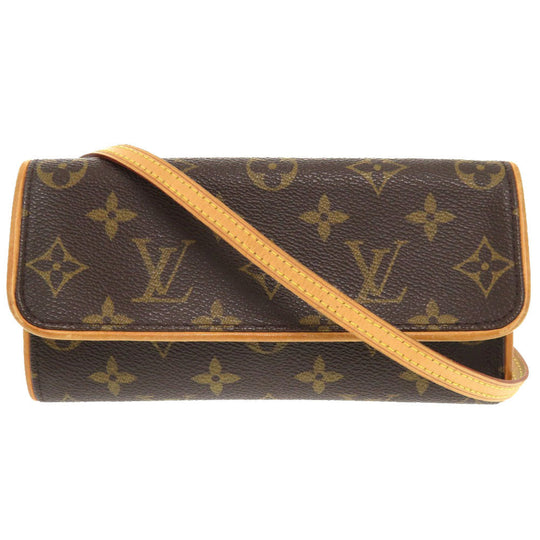 LOUIS VUITTON Shoulder Bag M51854 Monogram canvas Brown Monogram Pochette Twin PM Women Used Authentic
