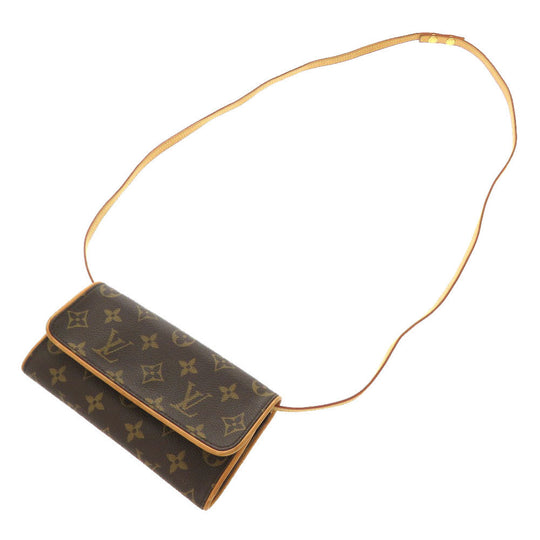 LOUIS VUITTON Shoulder Bag M51854 Monogram canvas Brown Monogram Pochette Twin PM Women Used Authentic