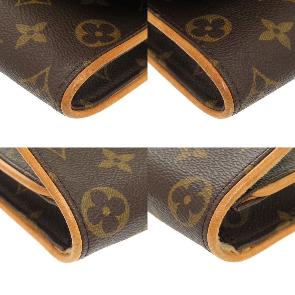 LOUIS VUITTON Shoulder Bag M51854 Monogram canvas Brown Monogram Pochette Twin PM Women Used Authentic