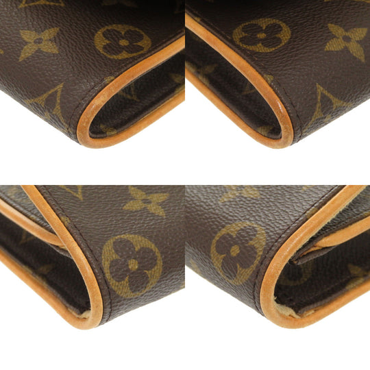 LOUIS VUITTON Shoulder Bag M51854 Monogram canvas Brown Monogram Pochette Twin PM Women Used Authentic