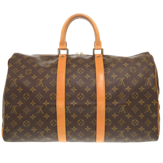 LOUIS VUITTON Boston Duffel bag M41428 Monogram canvas Brown Monogram Keepall 45 Women Used Authentic