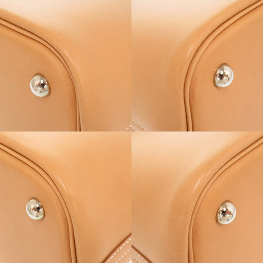 HERMES Handbag Vaux Chamonix Natural Sable Bored 31 Women Used Authentic