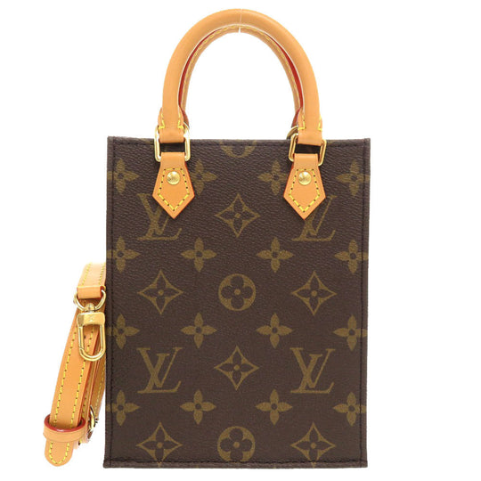 LOUIS VUITTON Handbag M69442 Monogram canvas Brown Monogram Petit Sac Plat Women Used Authentic