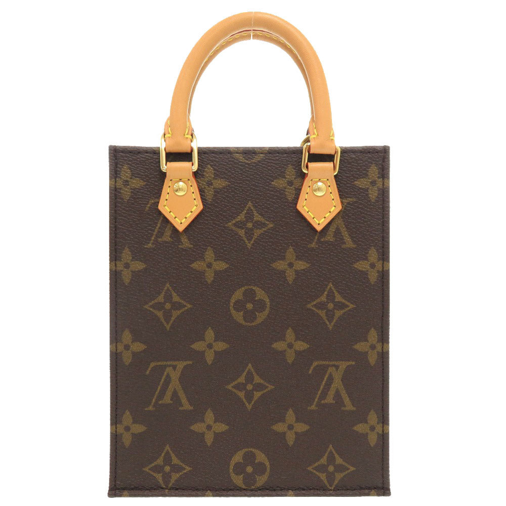 LOUIS VUITTON Handbag M69442 Monogram canvas Brown Monogram Petit Sac Plat Women Used Authentic