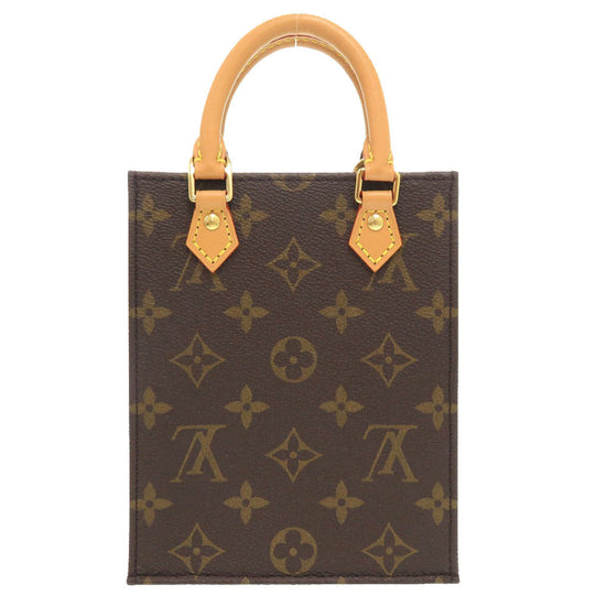 LOUIS VUITTON Handbag M69442 Monogram canvas Brown Monogram Petit Sac Plat Women Used Authentic