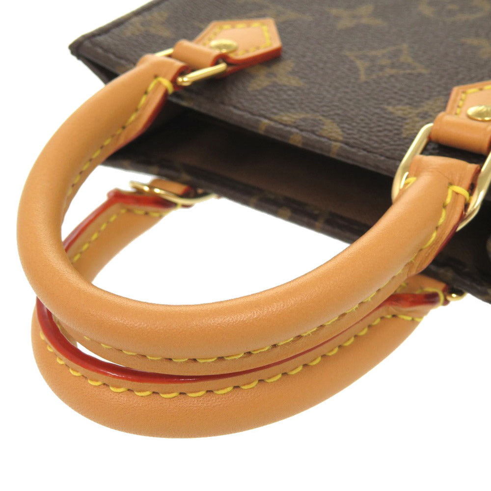 LOUIS VUITTON Handbag M69442 Monogram canvas Brown Monogram Petit Sac Plat Women Used Authentic