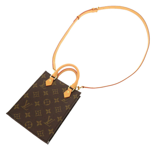 LOUIS VUITTON Handbag M69442 Monogram canvas Brown Monogram Petit Sac Plat Women Used Authentic