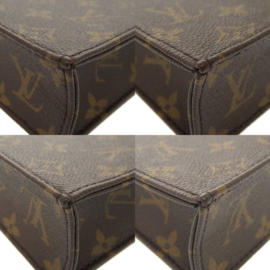 LOUIS VUITTON Handbag M69442 Monogram canvas Brown Monogram Petit Sac Plat Women Used Authentic