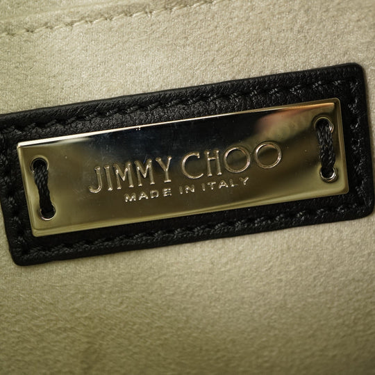 JIMMY CHOO Tote Bag leather black Pimlico Mini Shoulder Tote Bag Women Used Authentic
