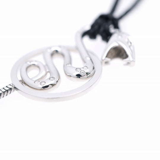 Boucheron Necklace K18 White Gold, Diamond Silver Turbul Pendant Necklace mens(Unisex) Used Authentic
