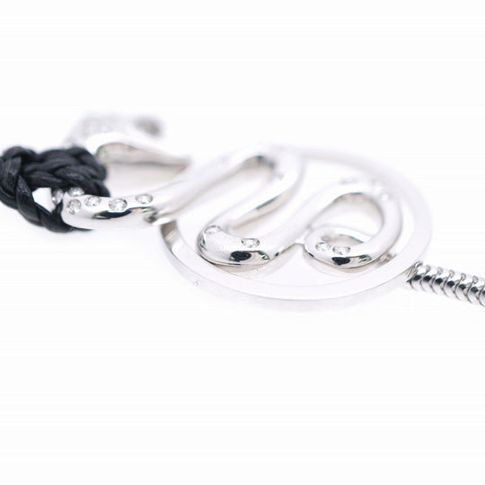 Boucheron Necklace K18 White Gold, Diamond Silver Turbul Pendant Necklace mens(Unisex) Used Authentic