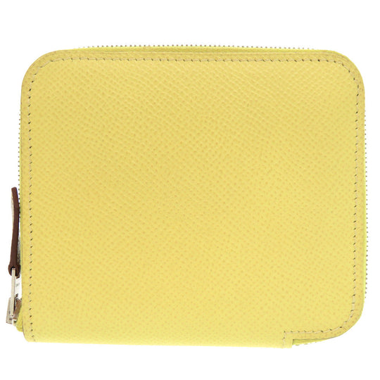 HERMES Coin case Epsom, Silk Jonupussan Zip Around Azap compact silk in Women Used Authentic