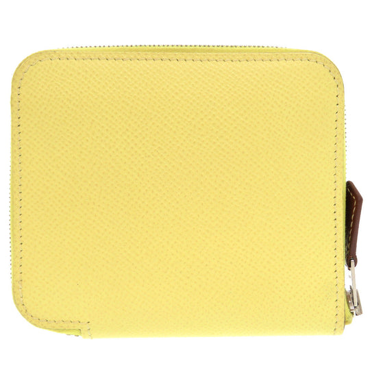 HERMES Coin case Epsom, Silk Jonupussan Zip Around Azap compact silk in Women Used Authentic