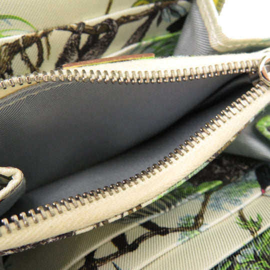 HERMES Coin case Epsom, Silk Jonupussan Zip Around Azap compact silk in Women Used Authentic