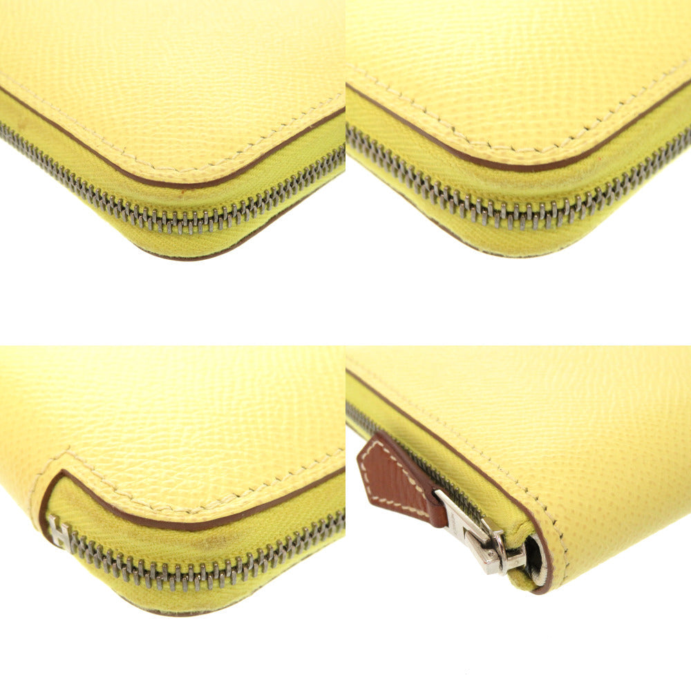 HERMES Coin case Epsom, Silk Jonupussan Zip Around Azap compact silk in Women Used Authentic