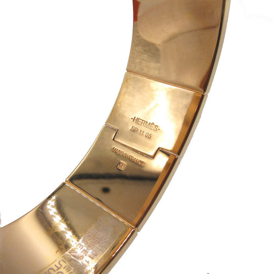 HERMES Bangle metal Rose gold Bracelet Bride de GALA Charniere GM Women Used Authentic