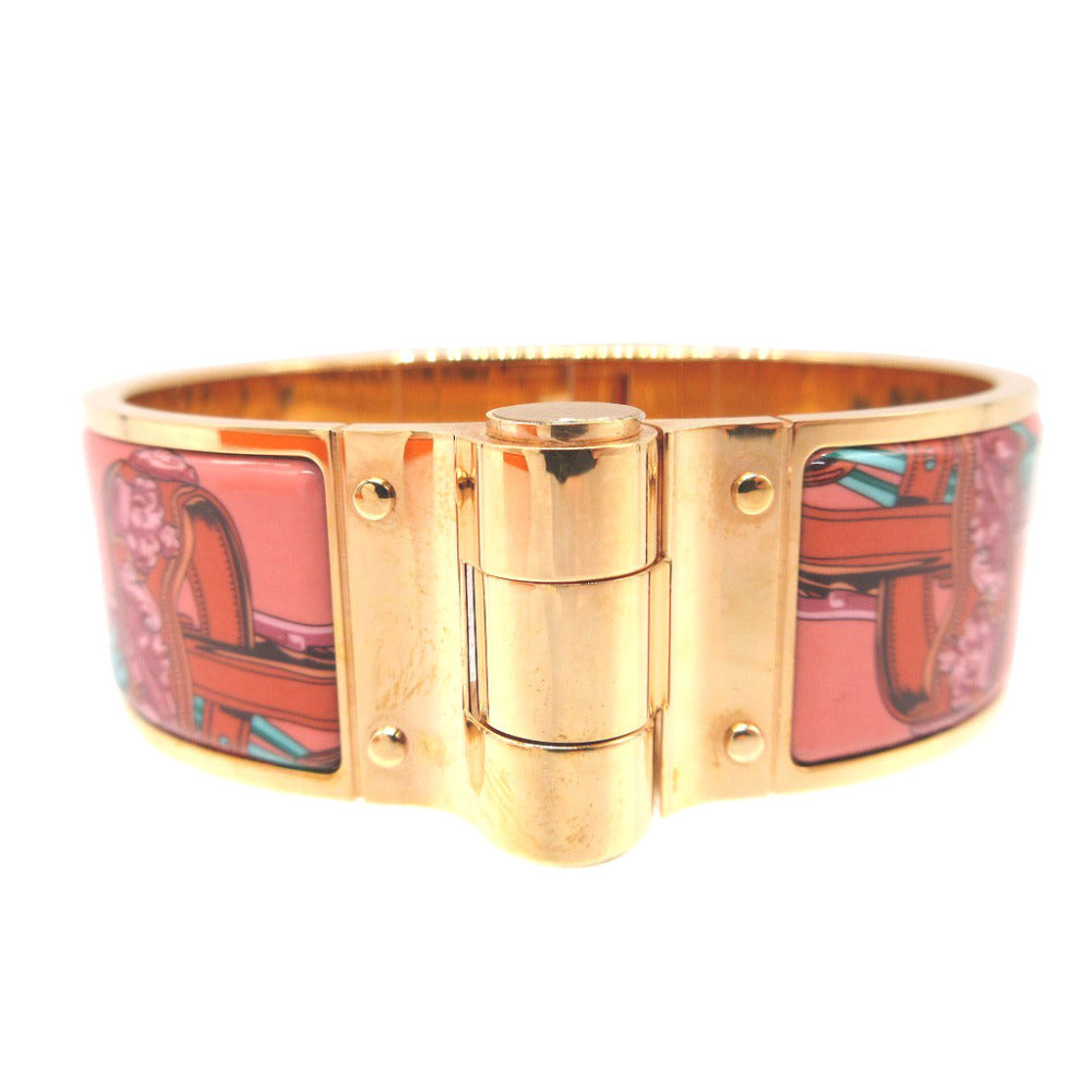 HERMES Bangle metal Rose gold Bracelet Bride de GALA Charniere GM Women Used Authentic