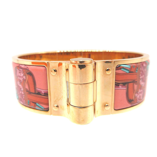 HERMES Bangle metal Rose gold Bracelet Bride de GALA Charniere GM Women Used Authentic