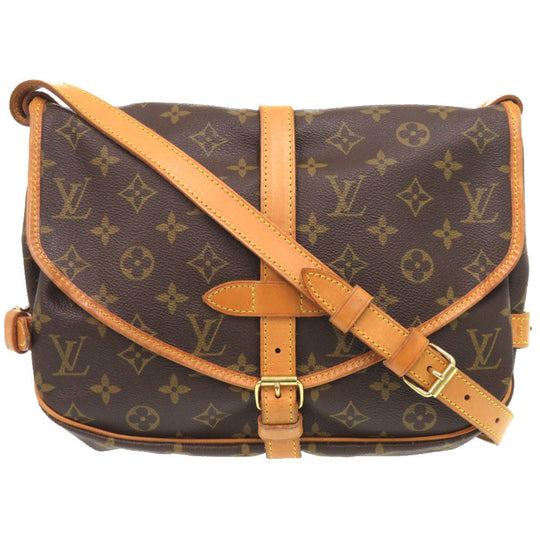 LOUIS VUITTON Shoulder Bag M42256 Monogram canvas Brown Monogram Saumur 30 Women Used Authentic