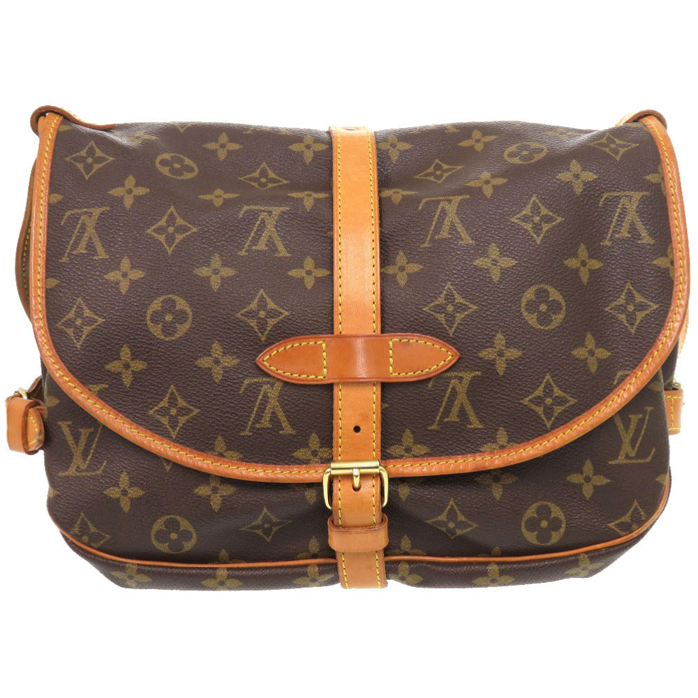 LOUIS VUITTON Shoulder Bag M42256 Monogram canvas Brown Monogram Saumur 30 Women Used Authentic