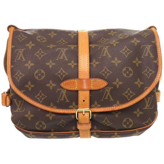 LOUIS VUITTON Shoulder Bag M42256 Monogram canvas Brown Monogram Saumur 30 Women Used Authentic