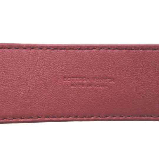 BOTTEGAVENETA Shoulder strap 563992 leather Red INTRECCIATO unisex(Unisex) Used Authentic