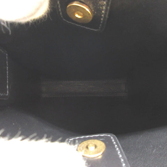 JIL SANDER Shoulder Bag leather black tangle small Women(Unisex) Used Authentic
