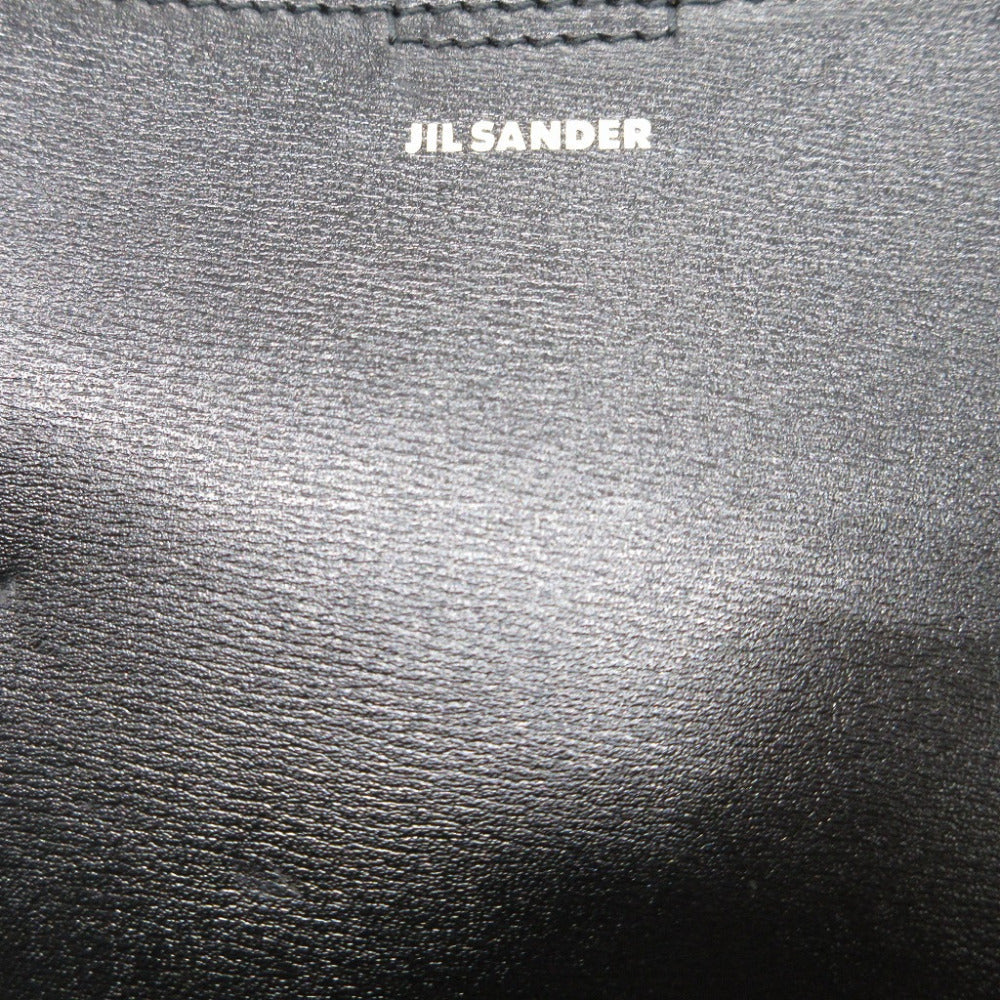 JIL SANDER Shoulder Bag leather black tangle small Women(Unisex) Used Authentic