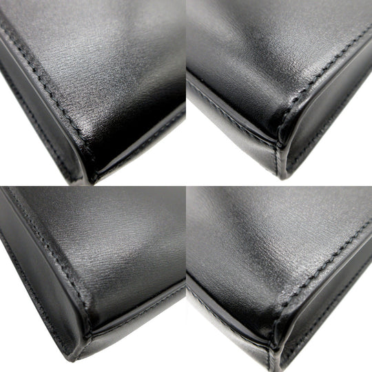 JIL SANDER Shoulder Bag leather black tangle small Women(Unisex) Used Authentic