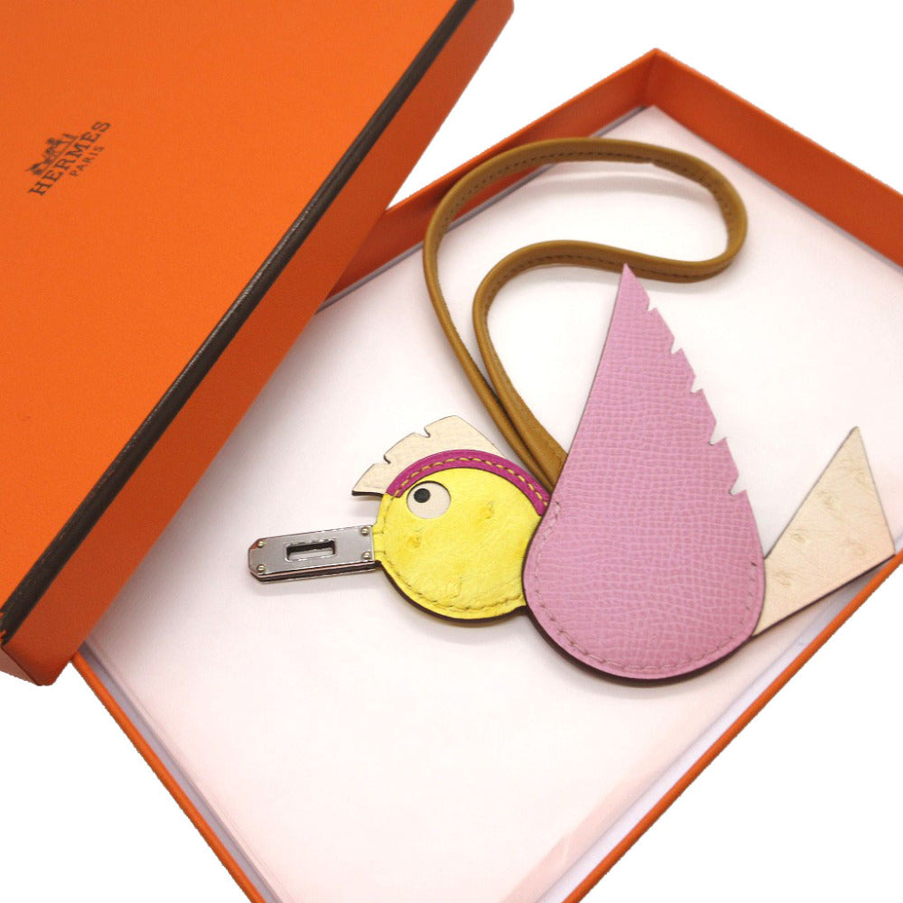 HERMES key ring Epsom Morve Silvestre Bag charm bird birdie Women(Unisex) Used Authentic