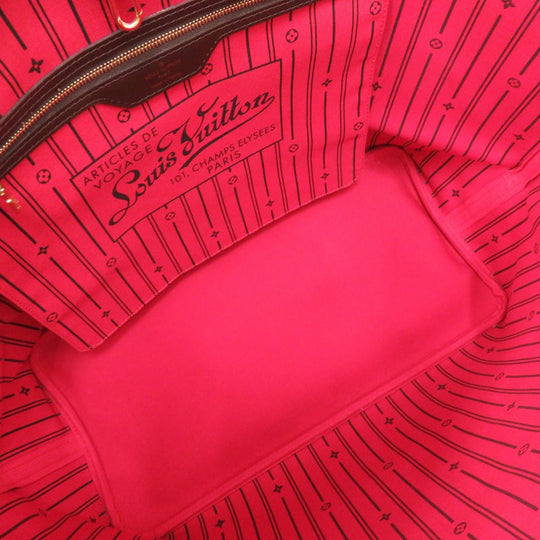 LOUIS VUITTON Tote Bag N51106 Damier canvas Brown Damier Ebene Neverfull GM Women Used Authentic